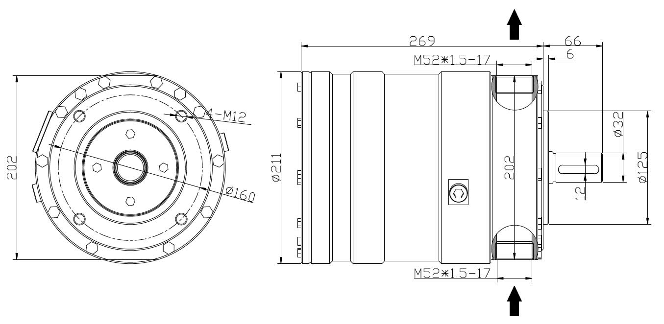 APP11-15 High Pressure Desalination Pumps Size