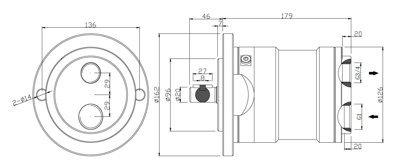 PAH25-42 high pressure pump size