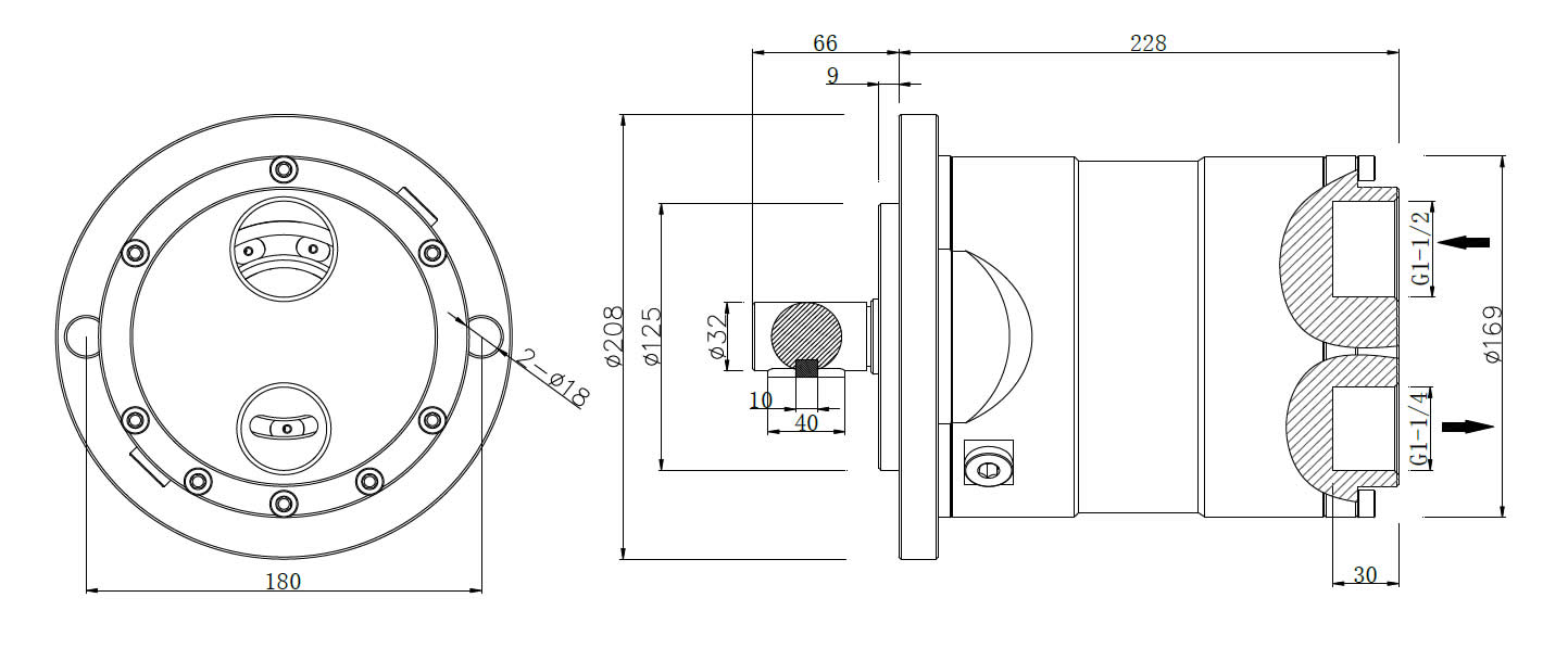 PAH50-100 high pressure pump size