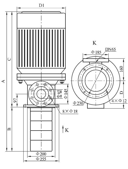QLY32 immersible coolant pump size